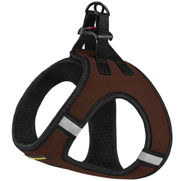 Шлея BronzeDog Sport Vest для собак из нейлона, неопрена и 3D сетки, коричневый, 29-34 см
