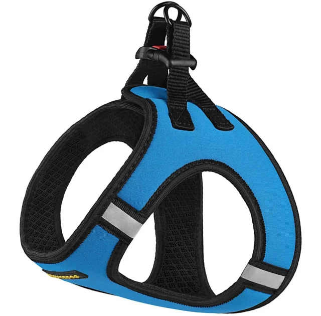 Шлея BronzeDog Sport Vest для собак из нейлона, неопрена и 3D сетки, голубой, 24-26 см
