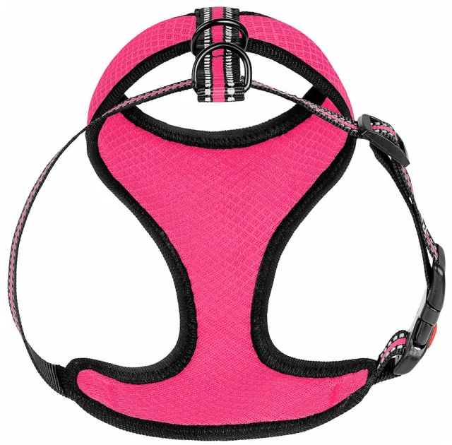 Шлея BronzeDog Mesh для собак мелких пород, сетчатый нейлон, розовый, 40-46 см