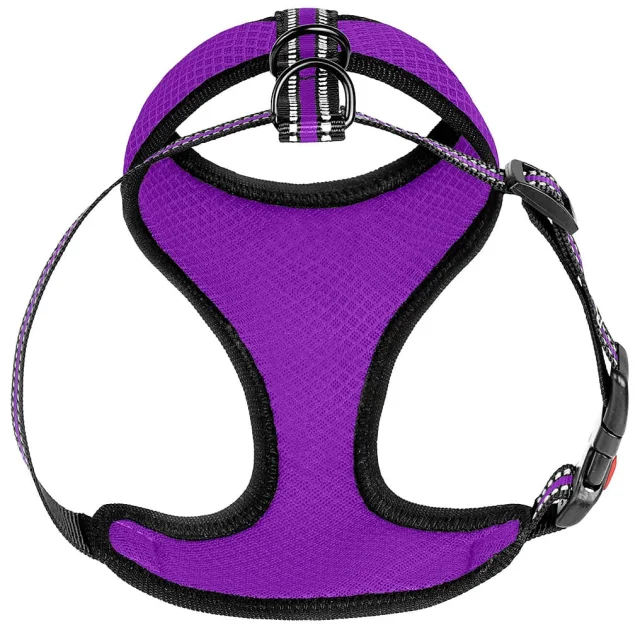 Шлея BronzeDog Mesh для собак мелких пород, сетчатый нейлон, фиолетовый, 40-46 см