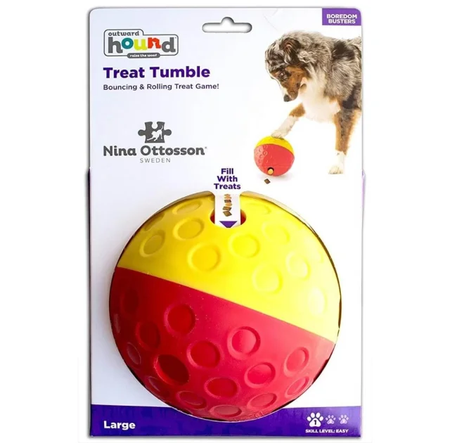 Игрушка для собак Nina Ottoson Treat Tumble Large мяч для лакомств, 15 см