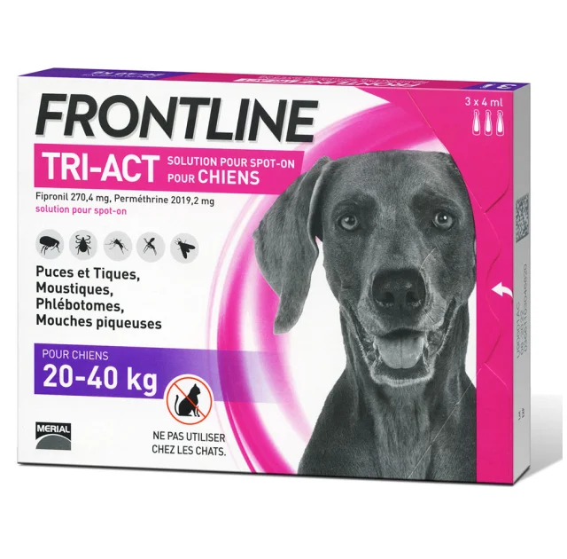 Капли Boehringer Ingelheim Frontline TRI-ACT от блох и клещей для собак, L, 20-40 кг, цена за 1 пипетку