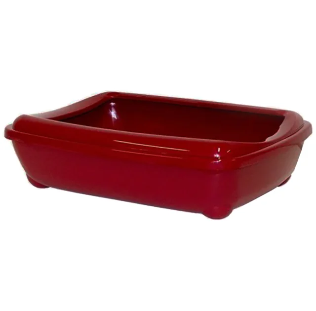 Туалет Moderna Arist-O-Tray Jumbo з бортиком для котів, червоний, 57×43×16.3 см