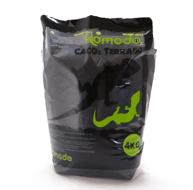Харчовий пісок для рептилій Komodo CaCo3 Sand black, 4 кг