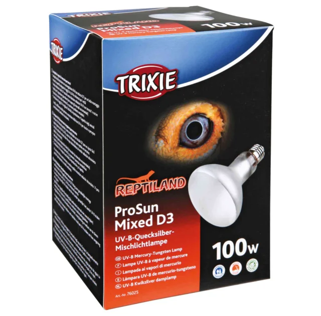 Ртутная лампа накаливания Trixie ProSun Mixed D3 УФ-В, 95х130 мм, 100 Вт