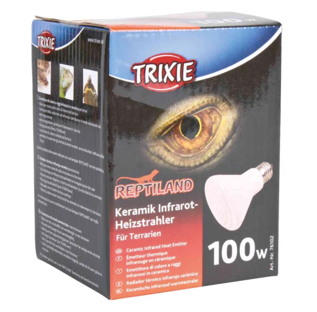 Инфракрасная керамическая лампа для террариума Trixie, 100 Вт