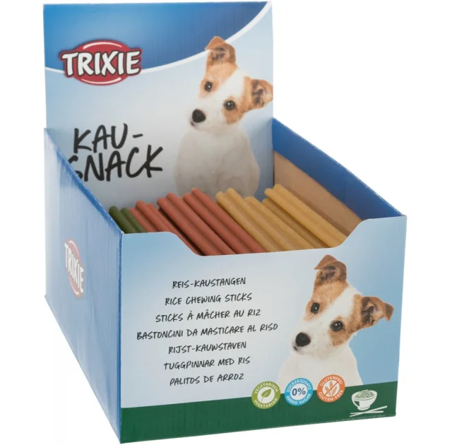 Рисовые палочки Trixie вегетарианские, для собак, 23 см, 100 г, упаковка 40 шт