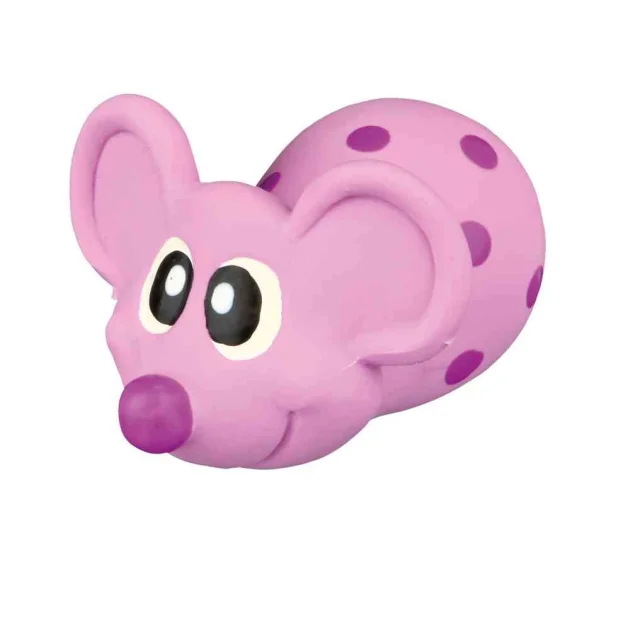 Игрушка Trixie для собак, мышь в горошек, латекс, 8 см