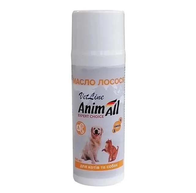 Масло лосося AnimAll VetLine, 100 мл
