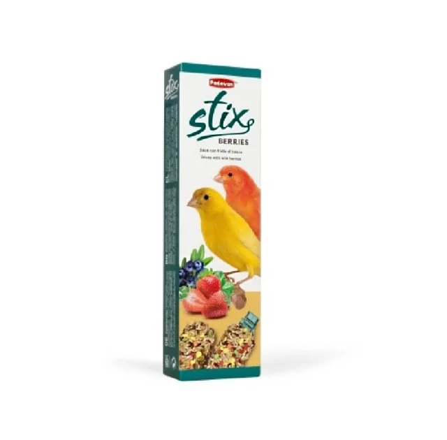 Дополнительный корм для канареек Padovan Stix Berries Canarini, палочки из семян с ягодами, 80 г