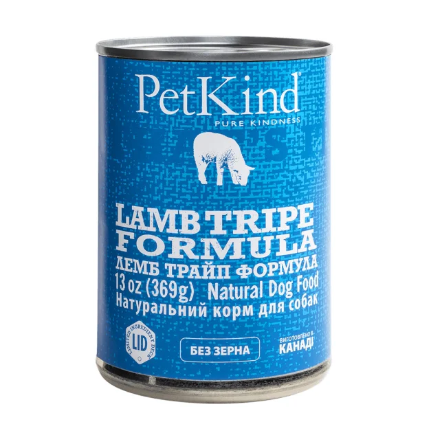 Консерва PetKind Lamb Tripe Formula для собак, новозеландский ягнёнок/мясо канадской индейки, 369 г