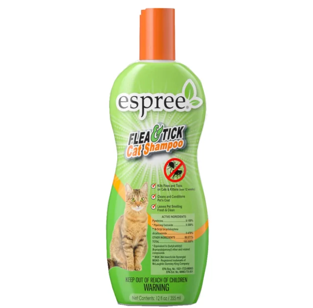 Шампунь ESPREE Flea&Tick Shampoo for Cats для кошек от блох и клещей, 355 мл