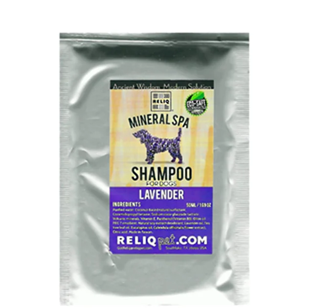Шампунь RELIQ Mineral Spa Lavender Shampoo с маслом лаванды, для собак, 50 мл