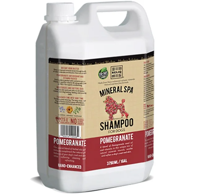 Шампунь RELIQ Mineral Spa Pomegranate Shampoo с экстрактом граната, для собак, 3.79 л