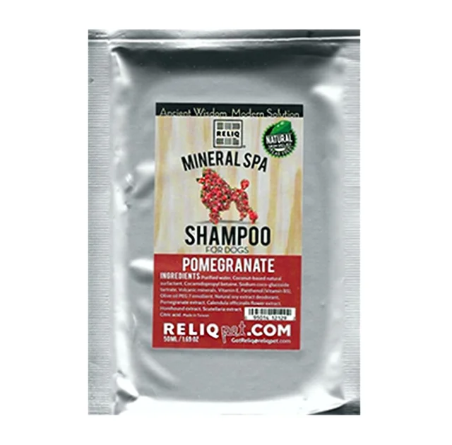 Шампунь RELIQ Mineral Spa Pomegranate Shampoo с экстрактом граната, для собак, 50 мл