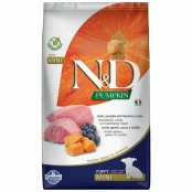 Беззерновой сухой корм Farmina N&D, для щенков мелких пород, ягнёнок с тыквой и черникой, 800 г