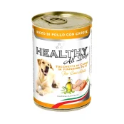Консерва Healthy All Days, паштет с кусочками, курятина с морковкой, для собак, 400 г