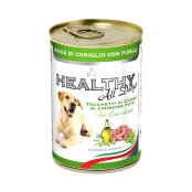 Консерва Healthy All Days, паштет с кусочками, крольчатина с горохом, 400 г