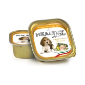 Влажный корм Healthy All Days, паштет с кусочками, курятина с рисом, для щенков, 150 г
