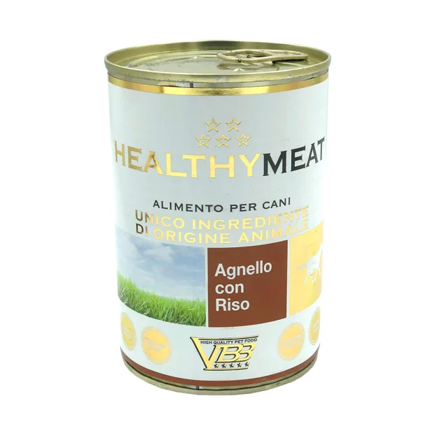 Консерва Healthy Meat монопротеиновая, паштет с ягнятиной и рисом, для собак, 400 г
