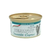 Консерва Healthy Irresistibili Capricci для требовательных кошек, паштет с тунцом, 85 г