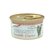Консерва Healthy Irresistibili Capricci для требовательных кошек, паштет с лососем и креветками, 85 г