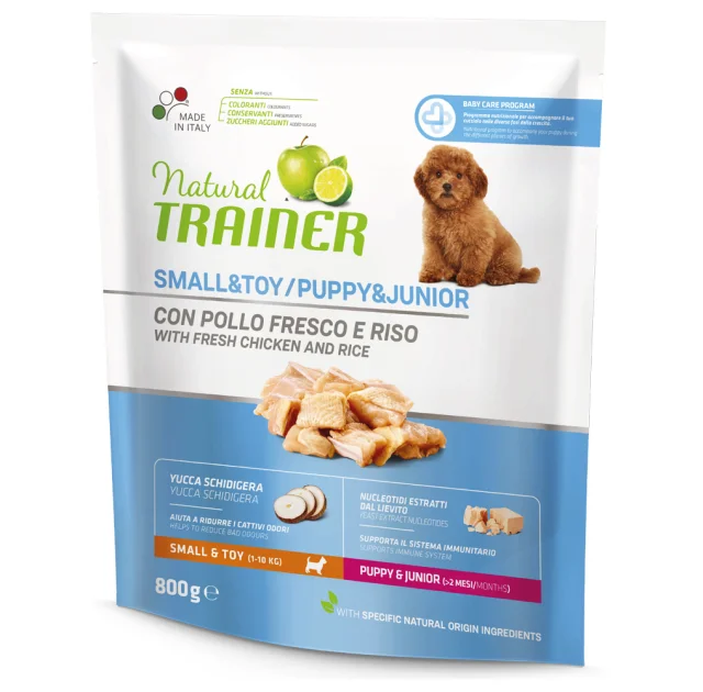 Сухой корм Trainer Natural Super Premium для щенков мелких пород в возрасте от 1 до 10 месяцев, 800 г