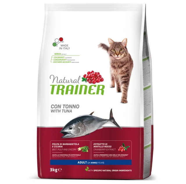 Корм Trainer Natural Super Premium для взрослых кошек в возрасте от 1 года, с тунцом, 3 кг