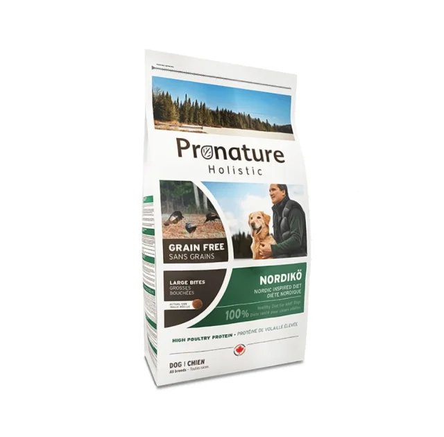 Корм Pronature Holistic Nordikо для собак середніх і великих порід, беззерновий холістік, індик, ягоди, 12 кг