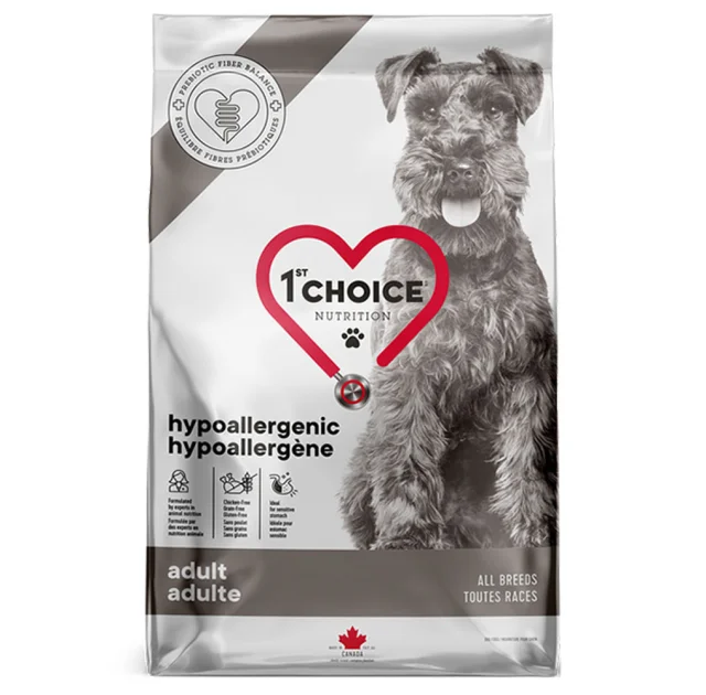 Сухой корм 1st Choice Hypoallergenic Adult для собак всех пород, гипоаллергенный, с уткой и бататом, 4.5 кг