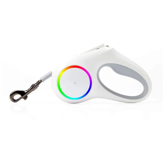 Поводок-рулетка Petkit Travel Go Shine Max Pet Leash для собак, с подсветкой, серый, до 50 кг, 4.5 м