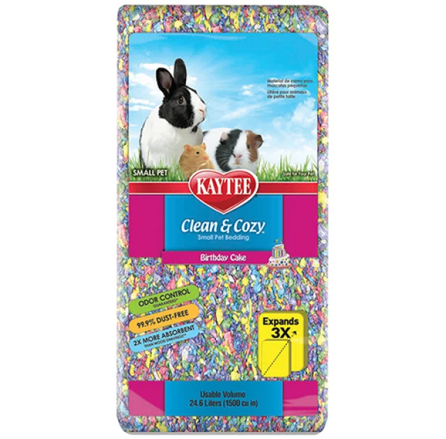 Підстилка Kaytee Clean & Cozy BirthdayCake для гризунів, целюлоза, різнобарвна, 8 л