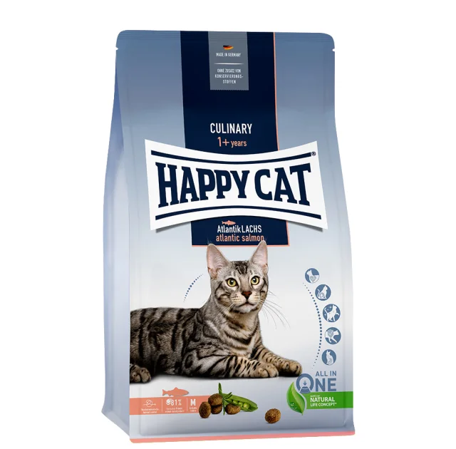Сухой корм Happy Cat Culinary Atlantik Lachs для взрослых кошек, со вкусом лосося, 10 кг