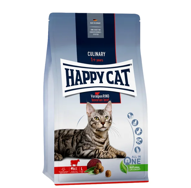 Сухой корм Happy Cat Culinary Voralpen Rind для взрослых кошек, со вкусом говядины, 300 г