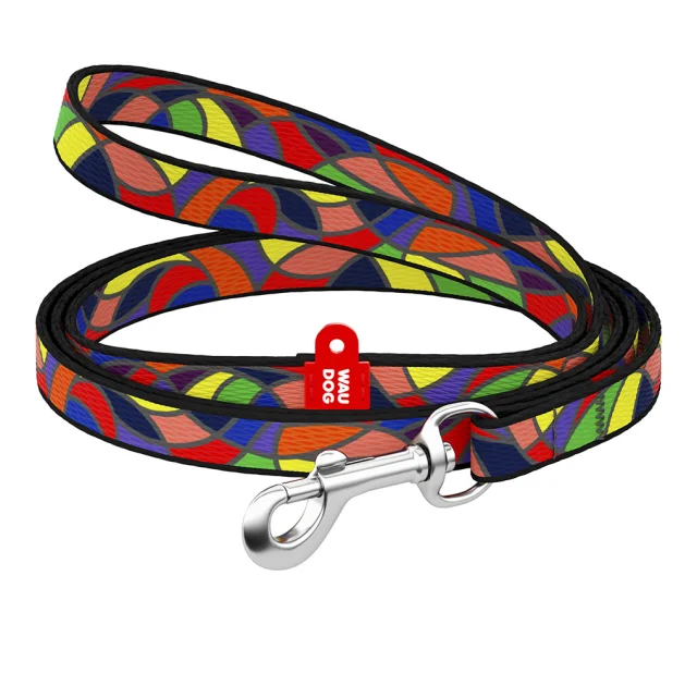 Повідець Waudog Nylon для собак, малюнок Вітраж, нейлоновий, 10 мм/122 см