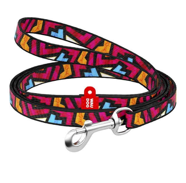 Поводок Waudog Nylon для собак, рисунок Граффити, нейлоновый, 10 мм/122 см