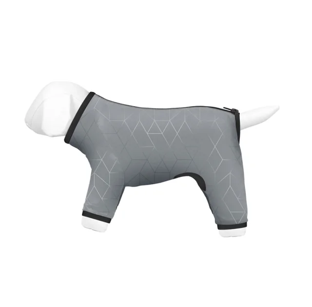 Дощовик Waudog Clothes для собак, сітловідбивчий, розмір M47, 47-50 см/69-72 см