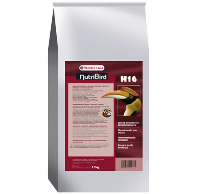 Корм Versele-Laga NutriBird H16 для крупных плодоядных и насекомоядных птиц, гранулированный, 10 кг