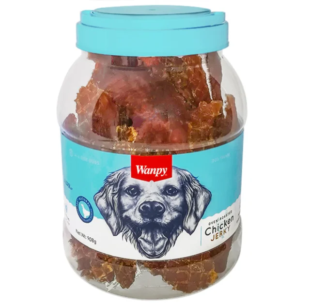 Ласощі Wanpy Chicken Jerky в'ялене куряче філе, для собак, 908 г