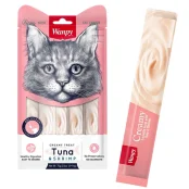 Ласощі Wanpy Creamy Lickable Treats Tuna&Shrimp з тунцем, креветками, вітамінами і таурином, для котів, 5×14 г