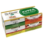 Набор натуральных консерв Schesir Монте-Карло для собак, с курицей, 4 шт×150 г
