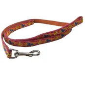 Повідець Coastal Pet Attire Weave для собак, нейлон, принт метелики, коричневий, 180×1.6 см