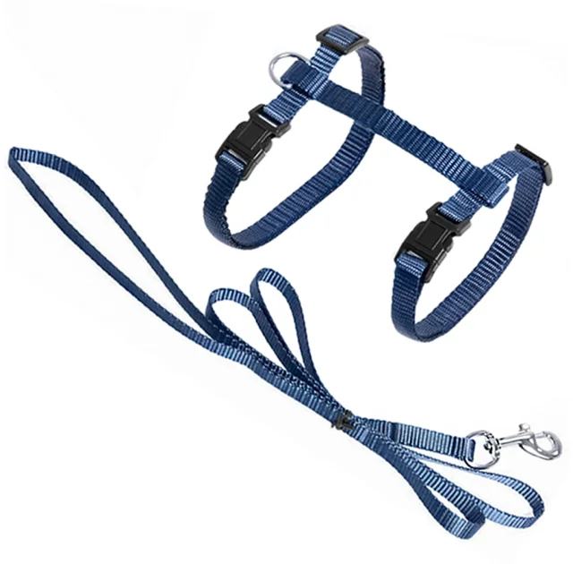Шлея з повідцем Flamingo Cat Harness and Leash Ziggi для котів, сіро-блакитний, 22-36 см / 27-46 см, 1.1 м
