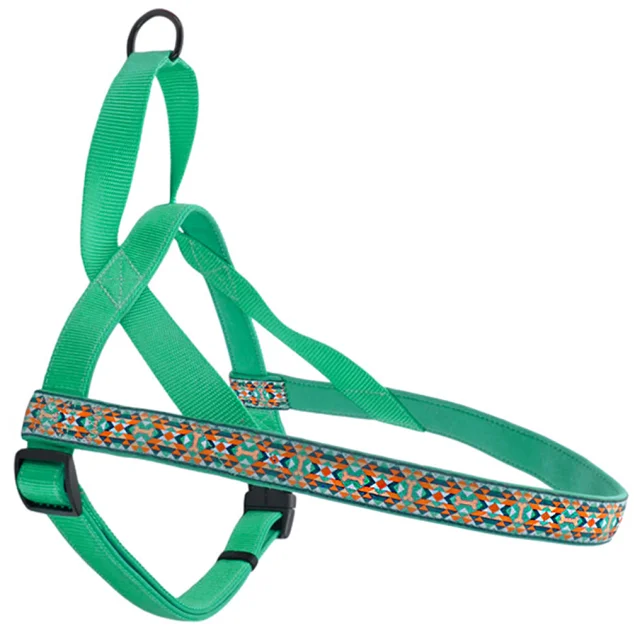 Шлея Coastal Ribbon Weave Harness для собак, темно-бирюзовый с косточками, 71-91×2.5 см