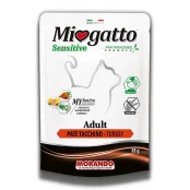 Монопротеїновий беззерновий вологий корм Morando MioGatto Sensitive Monoprotein для котів, індичка, 85 г