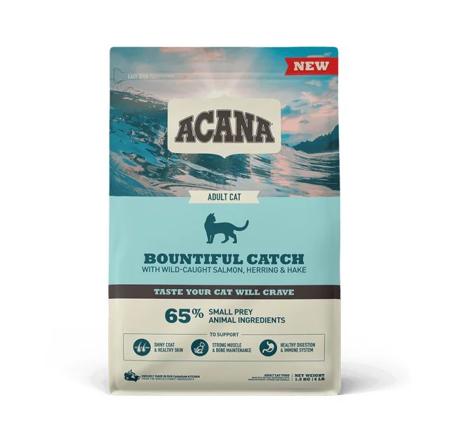 Сухий корм Acana Bountiful Catch Cat зі смаком оселедця та лосося, для котів всіх порід, 1.8 кг