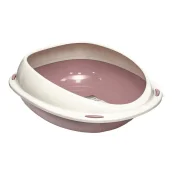 Пластиковий туалет Georplast Shuttle для котів, 57×40×19 см, рожевий