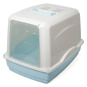 Закритий туалет Georplast Vicky для котів, з фільтром, 54×39×39 см, блакитний