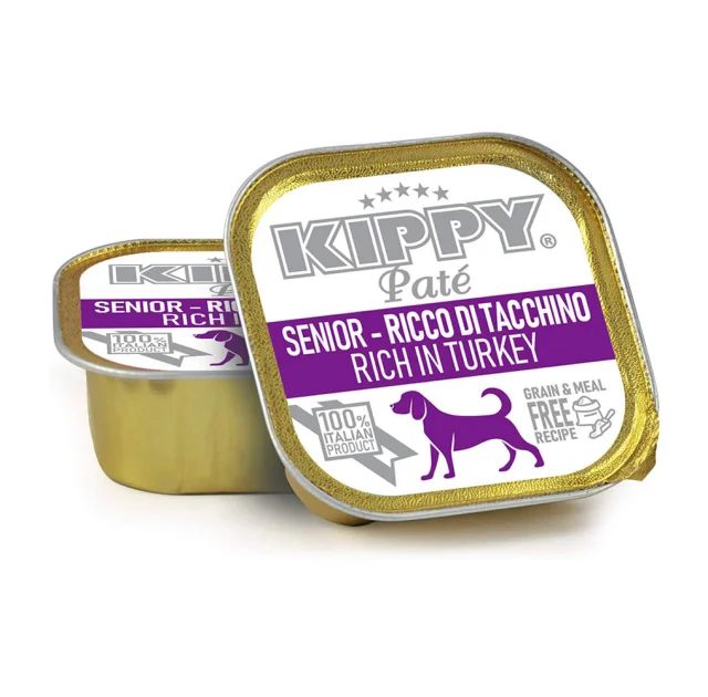 Консервы Kippy Pate Turkey Senior для зрелых собак, паштет с индейкой, 150 г