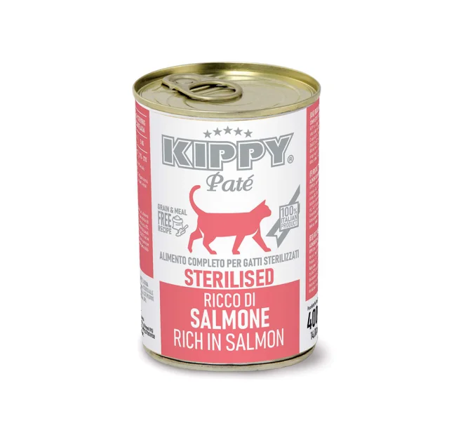 Консервы Kippy Pate Salmon Sterilised для стерилизованных котов, паштет с лососем, 400 г